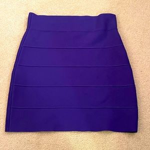 BCBGmaxazria women’s bandaged purple skirt